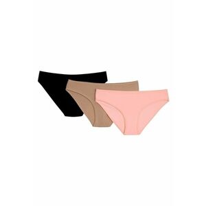 Chiloti dama set de 3 perechi Mi-Mi negru - bej - roz - Alb imagine
