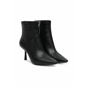 Botine dama - piele ecologica - negru - Negru imagine