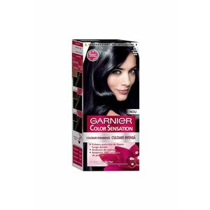Vopsea de par permanenta cu amoniac Color Sensation - 110 ml - Negru Onix imagine