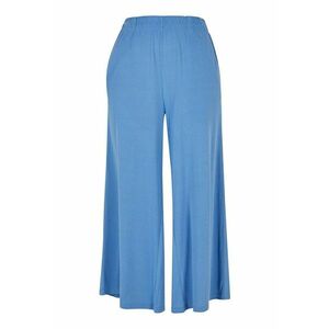 Pantaloni din amestec de modal cu croiala ampla - Albastru azur imagine