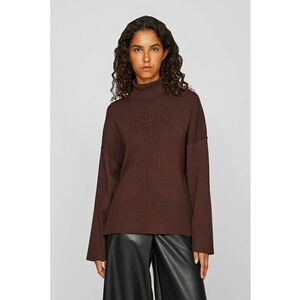 Pulover cu guler inalt - Maro cognac imagine