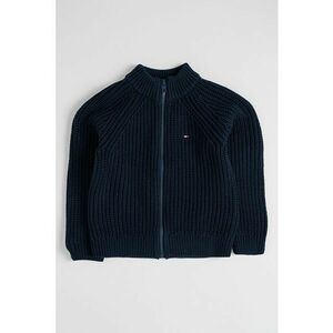 Cardigan striat cu fermoar - Bleumarin imagine
