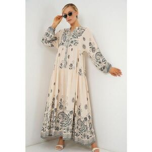 Rochie maxi - HiCCUP - decolteu V - Multicolor imagine