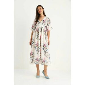 Rochie midi - HiCCUP - imprimeu floral - decolteu in V - multicolor - Multicolor imagine
