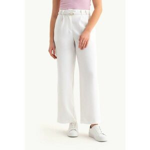 Pantaloni dama textil alb - Alb imagine