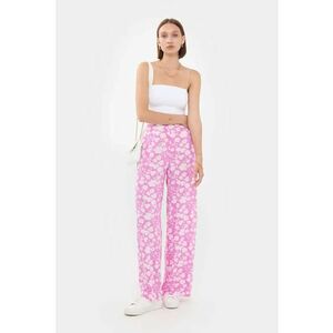 Pantaloni florali - Roz imagine