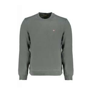 Bluza barbati cu logo - croiala Regular fit - decolteu la baza gatului - Verde inchis - Verde inchis imagine