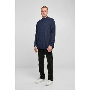 Pulover lejer tricotat - Bleumarin imagine