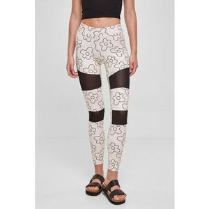 Colanti cu imprimeu si segmente semitransparente - Alb/Negru stins imagine