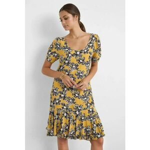 Rochie mini Floral - Galben chihlimbar imagine