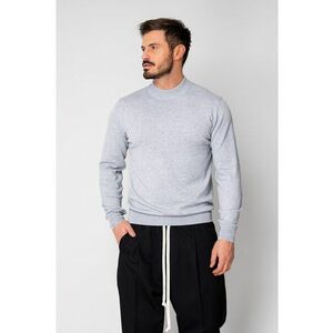 Pulover cu guler barbati Grey 19128 - Gri imagine