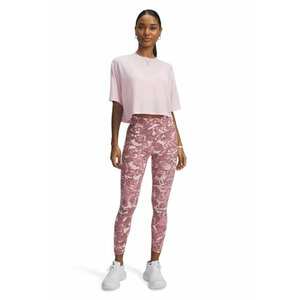Colanti crop cu model abstract - pentru fitness Motion - Rosu stins/Alb murdar imagine