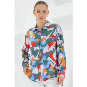 Camasa dama BDART - viscoza - multicolor - cu maneci lungi imagine