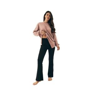 Pantaloni dama - Bumbac - Negru imagine