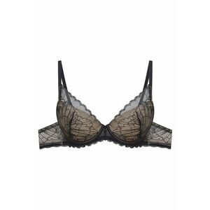 Sutien push-up Oprah - Dantela/Bumbac - Negru imagine