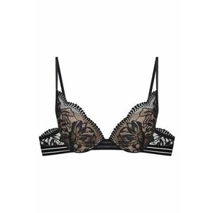 Sutien push-up - Dantela - Model Outline - Negru imagine