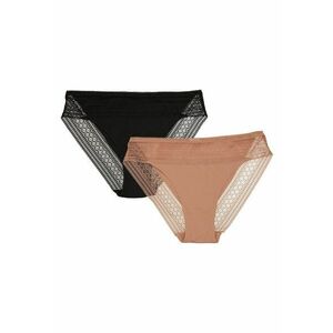 Set 2 Perechi Chiloti dama Pakis - Bumbac - negru/bej imagine