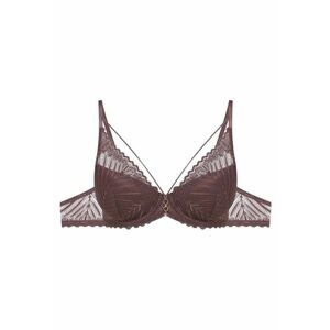 Sutien push-up - Dantela - Maro inchis imagine