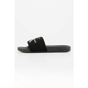 Papuci cu logo contrastant - Negru imagine