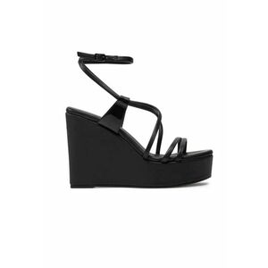Sandale wedge - Negru - Negru imagine