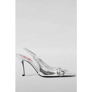 Pantofi slingback cu toc D-Venus - Argintiu imagine