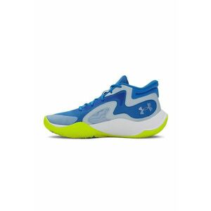 Pantofi mid-cut Jet '25 cu detaliu logo pentru baschet - Gri deschis/Albastru royal imagine