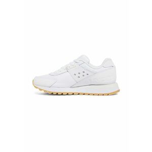 Pantofi sport cu insertii de piele Essential Runner - Alb optic imagine