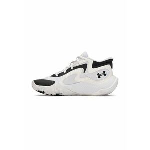 Pantofi mid-cut Jet'25 pentru baschet - Alb/Negru imagine