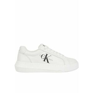 Pantofi sport din piele cu logo - Alb imagine