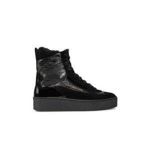 Botine dama - piele naturala - negru - imagine