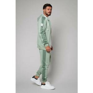Set Rock Duo hanorac cu fermoar si pantalon conic Light Olive 9949 - Verde masliniu deschis imagine