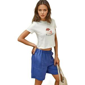 Tricou dama scurt - imprimat imagine