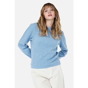 Bluza cu decolteu rotund - Albastru pastel imagine