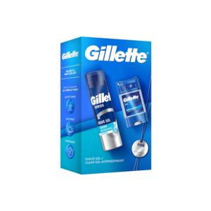 Set Cadou Ingrijire Personala: Deodorant antiperspirant stick Gillette Clear Gel Cool Wave 70 ml - Gel de ras cu efect racoritor Gillette Series cu eucalipt 200 ml imagine