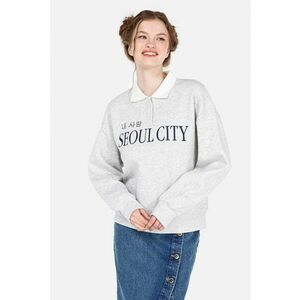 Bluza de trening cu maneci cazute - Gri deschis imagine