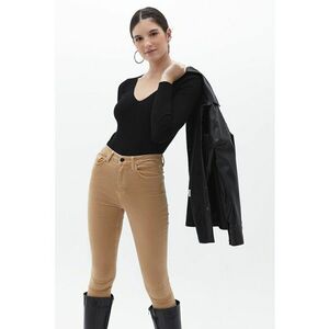Pulover uni slim fit cu decolteu in V - Negru imagine