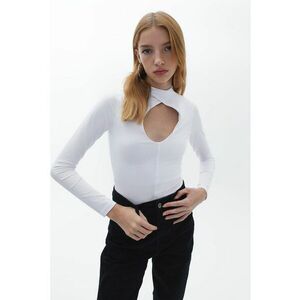 Bluza cu decupaj - Alb imagine