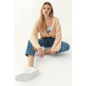 Cardigan uni lejer - Roz somon imagine