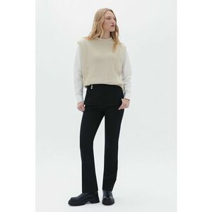 Pantaloni drdepti cu talie inalta - Negru imagine