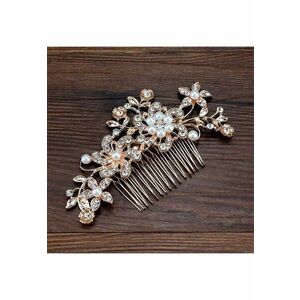 Accesoriu par - rose gold - cu flori si pietre - Eisa C3 imagine