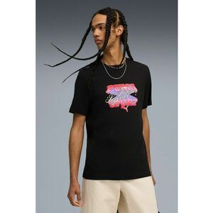Tricou cu imprimeu logo - Negru/Violet/Roz imagine