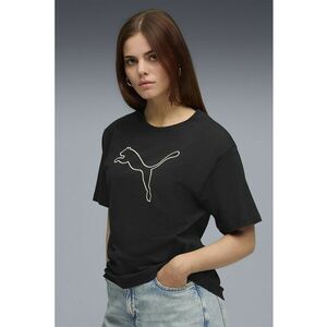 Tricou lejer cu imprimeu grafic frontal - Negru imagine