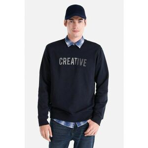 Bluza sport din bumbac cu imprimeu text - Bleumarin imagine