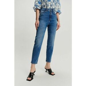Blugi crop slim-fit din amestec de modal - Albastru melange imagine