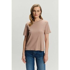 Tricou regular-fit cu model uni - Maro deschis imagine