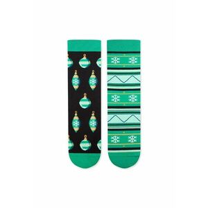 Sosete bumbac de craciun Arty Socks Globuri Negru Menta imagine