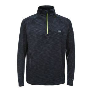 Bluza sport cu guler cu fermoar Collins - Negru melange imagine