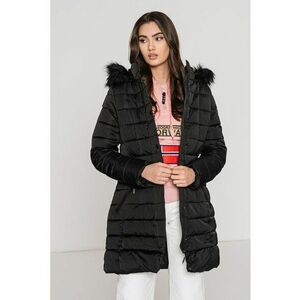Geaca matlasata cu gluga Anemone - Negru imagine