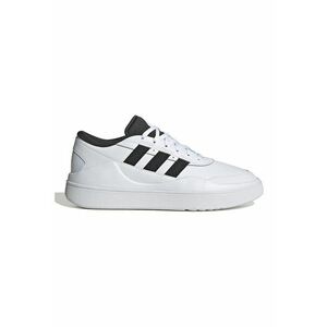Pantofi sport de piele cu logo Osade - Alb/Negru stins imagine