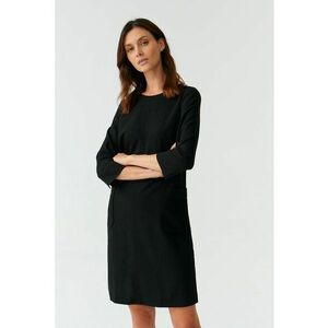Rochie cu maneci 3/4 cu buzunare aplicate Skapi - Negru imagine